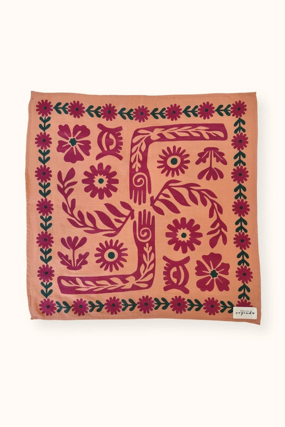 Foulard Apaches Collections Rita Rust - Accessoire mode femme et enfant en coton léger