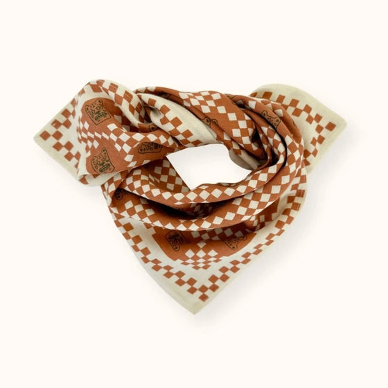 Grand foulard Latika Tigro Rust Apaches Collections - Accessoire mode iconique pour femme et enfant