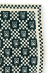 Foulard Apaches Collections Latika Tigro Forest vert – Grand carré en coton bio à imprimé graphique pour femme et enfant