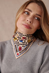 Petit foulard Récrée Macadamia Apaches Collections damier enfant