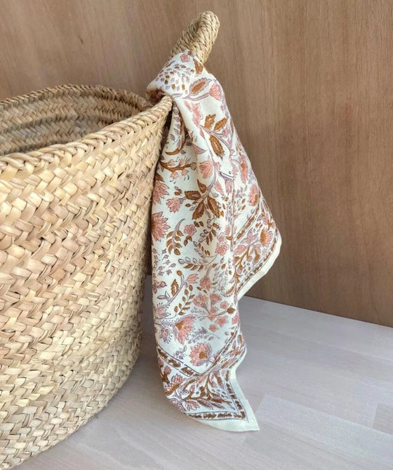 Foulard Rhapsody Poudre Bellêmme en coton fleuri – foulard mère-fille