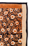 Petit foulard Lalavido Pistil Bombay Apaches Collections viscose motif floral terracotta