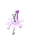 jouet sensoriel bébé silicone violet pastel jouet d’éveil bébé anneau de dentition motricité fine dès 10 mois