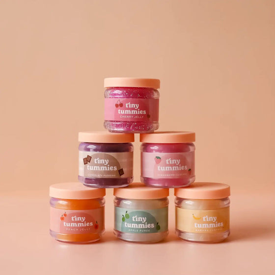 Petit pot magique et sa cuillère, saveur pêche, Tiny Harlow pour poupée.