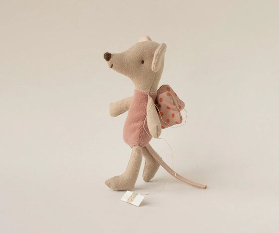 petite fée souris Maileg robe rose avec ailes à pois