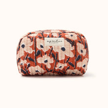  Trousse de toilette Daisy Bombay Apaches Collections en coton matelassé fleurs orangées