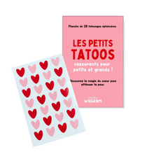  Planche de 28 tatouages éphémères cœurs rose et rouge – Atelier Wagram