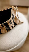 pochette mama love beige rayures trousse maquillage femme maman sac accessoire