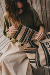 pochette mama love beige rayures trousse maquillage femme maman sac accessoire