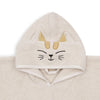 Poncho de bain éponge Charlie le Chat Jollein beige pour bébé et enfant