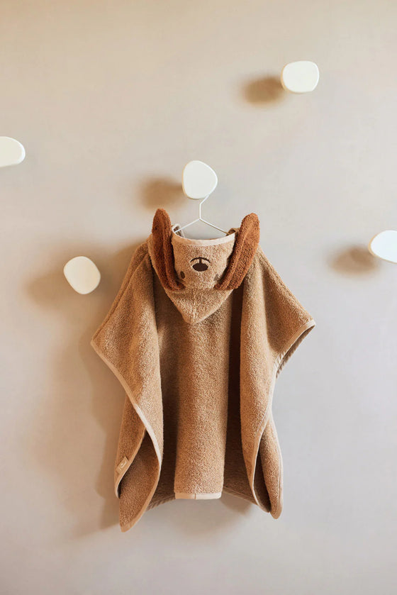 Poncho de bain bébé Jollein Diego Dog en éponge avec capuche et oreilles de chien