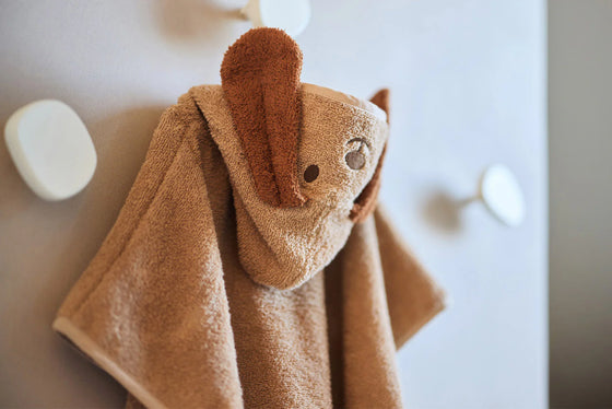 Poncho de bain bébé Jollein Diego Dog en éponge avec capuche et oreilles de chien