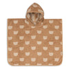 Poncho de bain réversible Jollein Teddy Bear en éponge beige avec capuche pour bébé et enfant