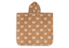 Poncho de bain réversible Jollein Teddy Bear en éponge beige avec capuche pour bébé et enfant