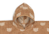 Poncho de bain réversible Jollein Teddy Bear en éponge beige avec capuche pour bébé et enfant