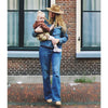 Porte-bébé ergonomique motif boho beige et marron Wildride