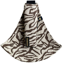  Porte-bébé ergonomique motif zèbre marron Wildride pour portage facile