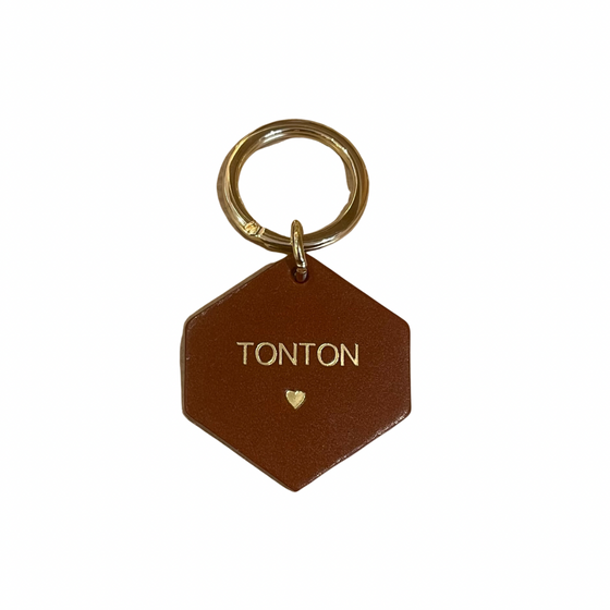 Porte clé camel - Hexagonale - Tonton coeur - Fauvette
