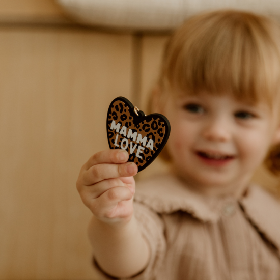Porte-clés cœur léopard Mamma Love Atelier Wagram
