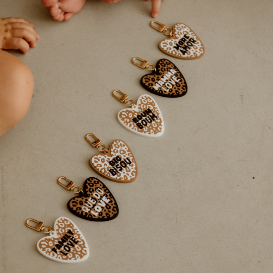 Porte-clés cœur léopard Que du Love Atelier Wagram