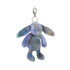 Porte-clés peluche lapin Jellycat multicolore pastel avec attache métallique