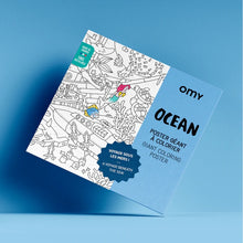  Poste géant à colorier, thème océan, marque Omy.