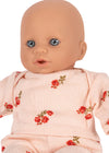 Poupée Elisa Rosie Blush Konges Slojd avec pyjama fleuri et tétine