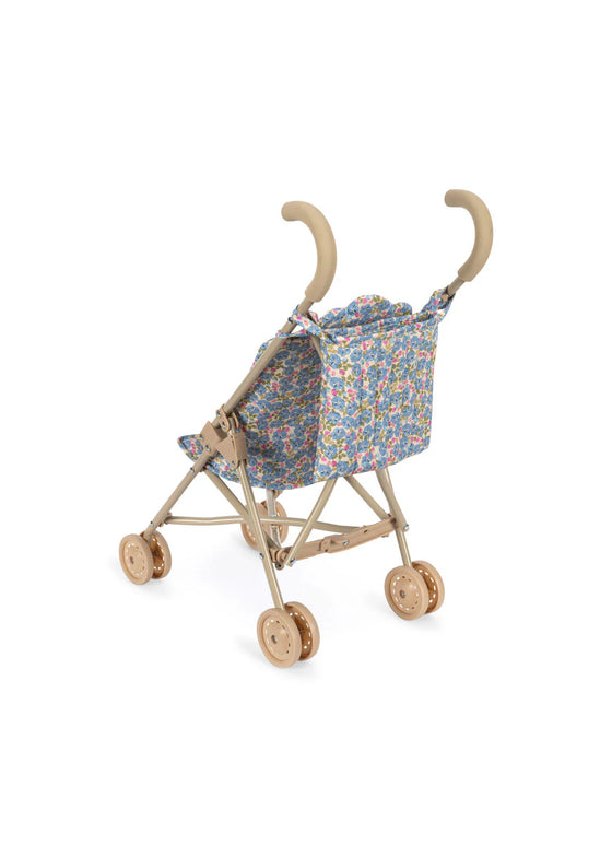 Poussette canne poupée Fleur Rosier Konges Slojd pliable motif fleuri