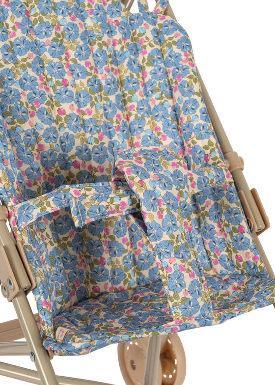 Poussette canne poupée Fleur Rosier Konges Slojd pliable motif fleuri