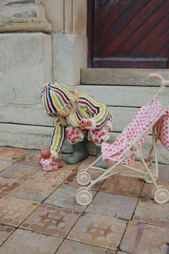 Poussette canne poupée Rosie Rose Konges Slojd pliable motif fleuri