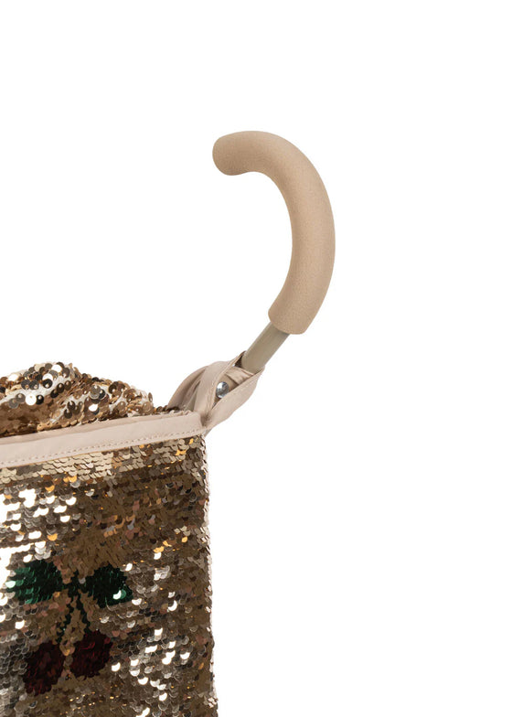 Poussette canne poupée Sparkly Cherry Konges Slojd pliable à paillettes