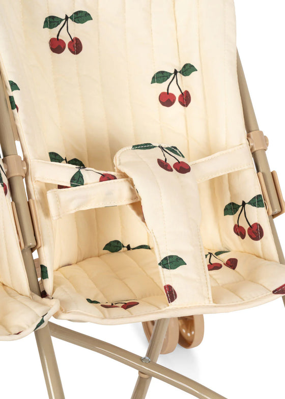Poussette double pour poupées imprimé cerises – Konges Slojd