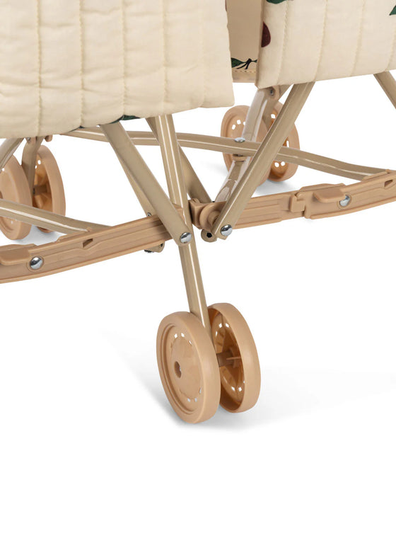 Poussette double pour poupées imprimé cerises – Konges Slojd