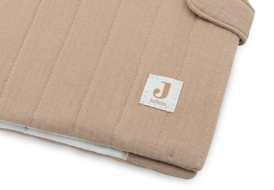 Protège carnet de santé en gaze de coton coloris biscuit – Jollein, doux et pratique pour bébé