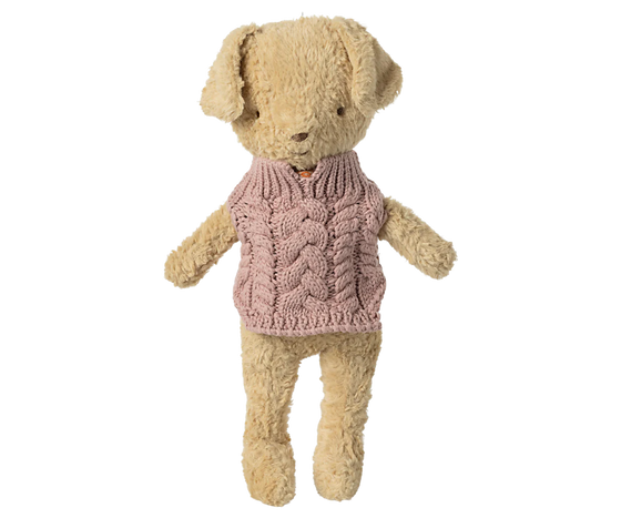 Pull tricot pour chiot Vieux rose Maileg.