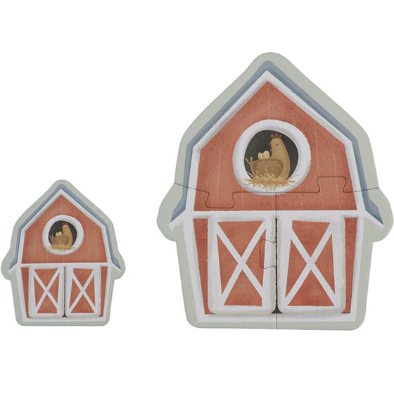 Puzzles 6 en 1, collection Little Farm, marque Little Dutch.