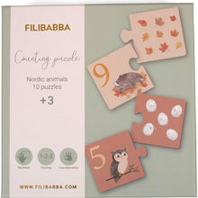  Puzzles apprendre à compter animaux nordiques Filibabba - jeu éducatif 10 puzzles dès 3 ans