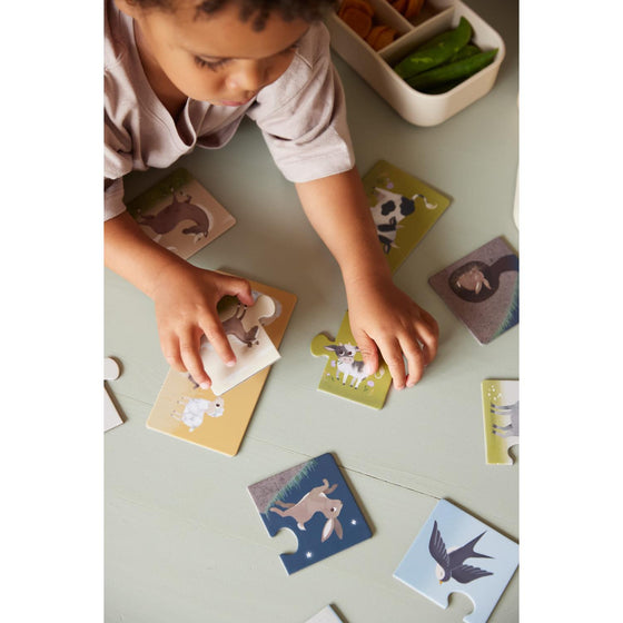 Puzzles mamans et bébés animaux de la ferme Filibabba - jeu éducatif 10 puzzles dès 3 ans