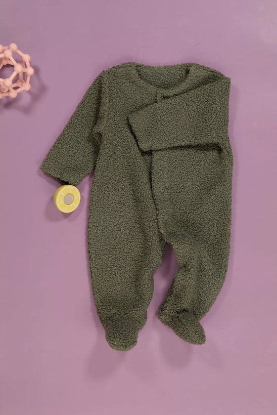 Pyjama bébé moumoute vert Usher Mellipou.