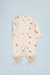 Pyjama bébé écru motif noisettes en coton – Mellipou
