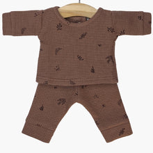  Pyjama Morgan en nid d'abeille, couleur Végétal / Châtaigne, marque Minikane.