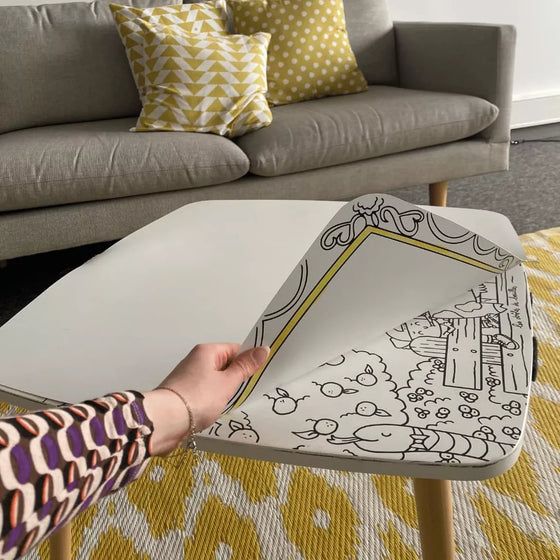 Recharges Coloritable La Fabrique des Kids D.B.Kids – plateau blanc à décorer et effacer pour enfants