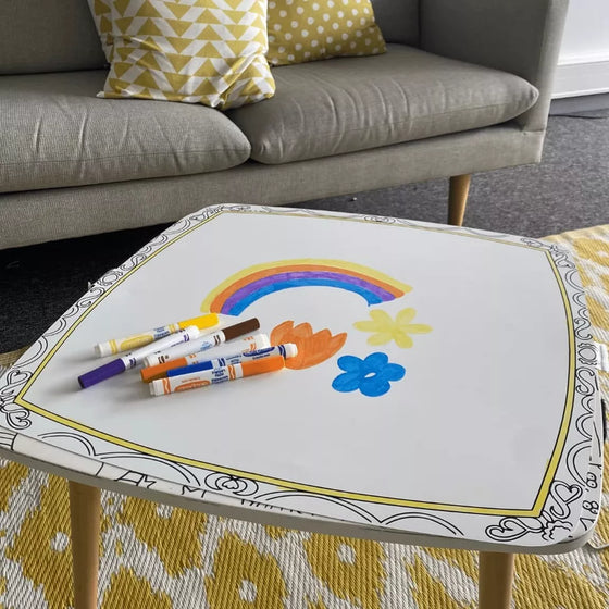 Recharges Coloritable La Fabrique des Kids D.B.Kids – plateau blanc à décorer et effacer pour enfants