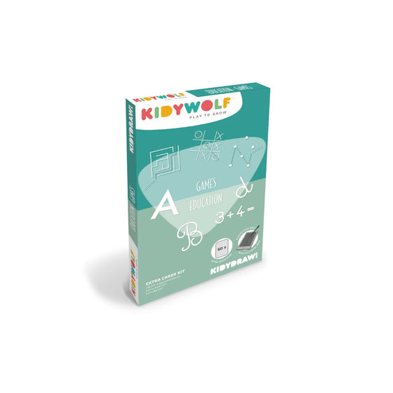 Recharge Kidywolf Jeux & Éducation – Boîte de 60 cartes éducatives
