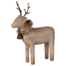  Renne de Noël en bois Maileg Small avec grelot et col doré scintillant