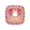 Réveil enfant lapin léopard rose MOB – veilleuse et horloge ludique pour chambre d’enfant