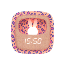  Réveil enfant lapin léopard rose MOB – veilleuse et horloge ludique pour chambre d’enfant
