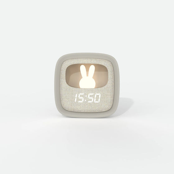 Réveil veilleuse lapin taupe rechargeable USB Mob.