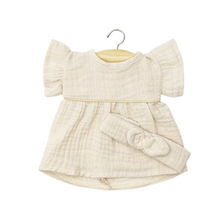  Robe Daisy gaze de coton mastic Minikane avec headband poupées Gordis 34 cm