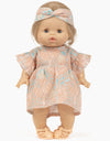 Robe Daisy et son headband pour poupées Gordis Aquarius Minikane. Jouets enfants. Cadeau anniversaire fille ou garçon. Fabrication française.